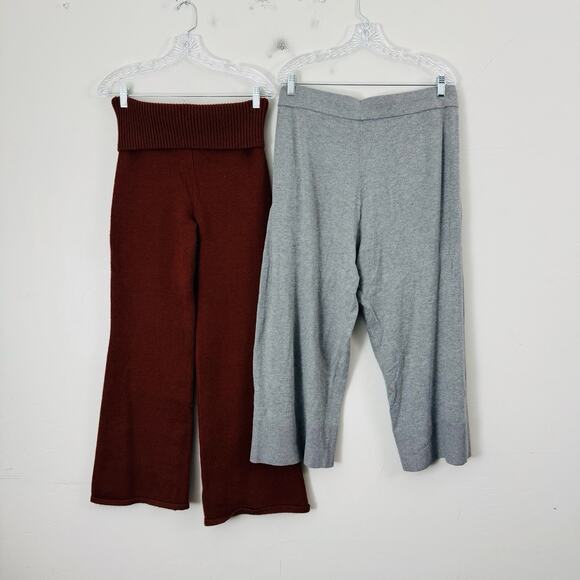Lot Of 2 Comfy Casual Earthy Knit Lounge Pants Women’s Size XL - Picture 2 of 4